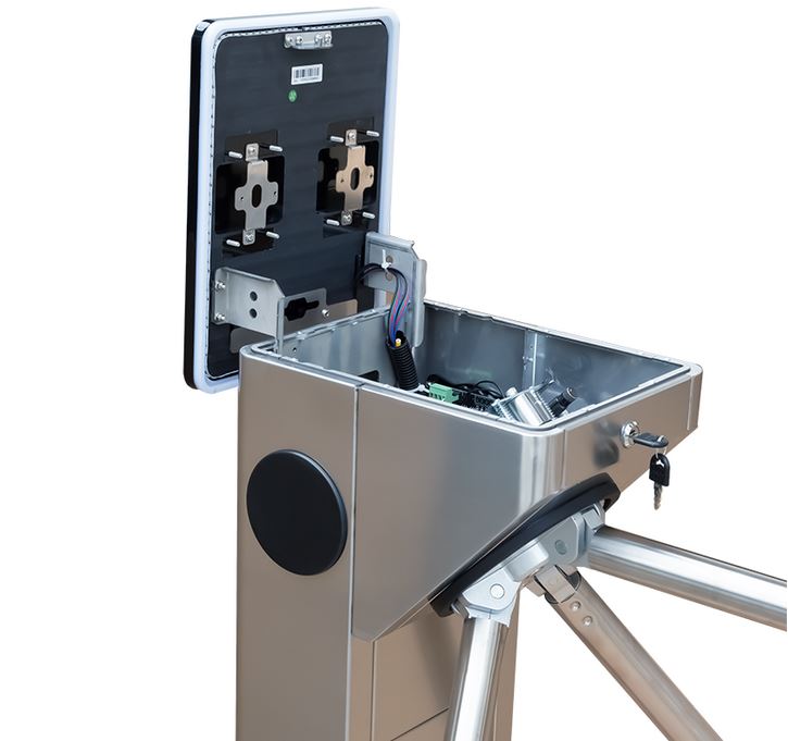 Egyl�b� f�l-automata ejt�karos forg�villa, ZKTeco TS-MTS1000 nyitva 2